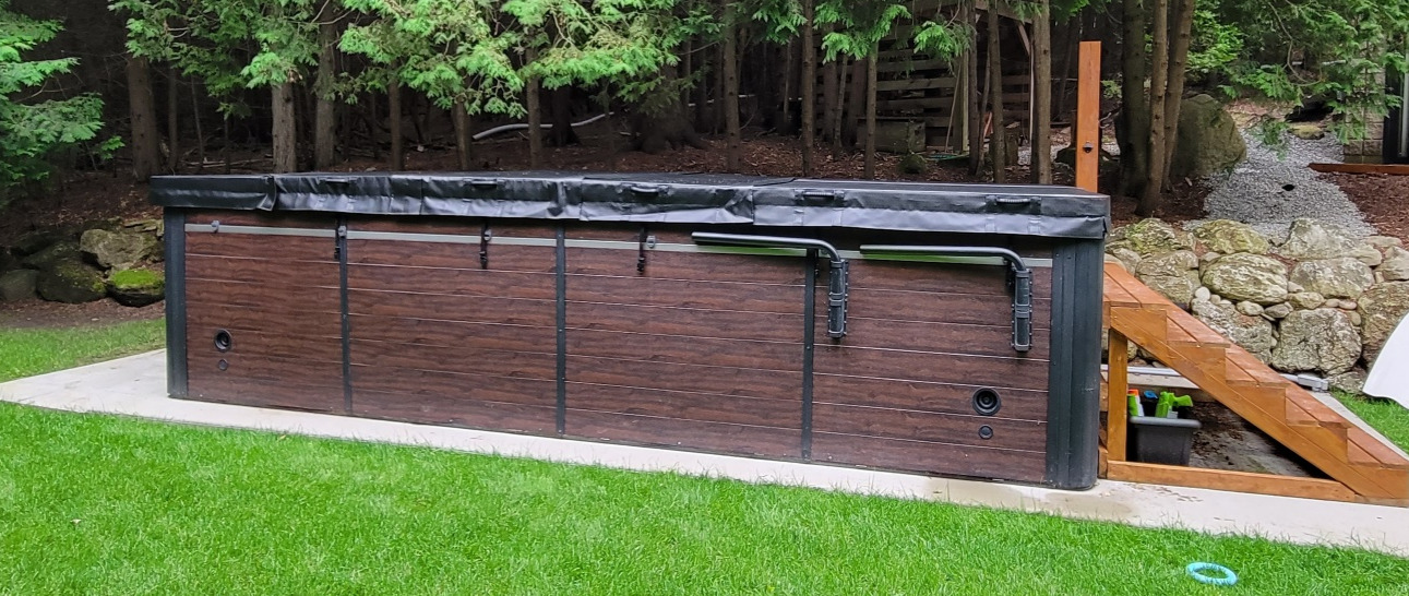 A SuperCover ProGrade RhinoSkin Swim Spa Cover